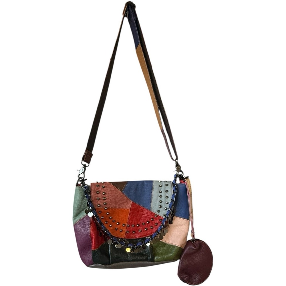 Ameri-Leather Leather Handbag Multicolor Soft Lea… - image 4